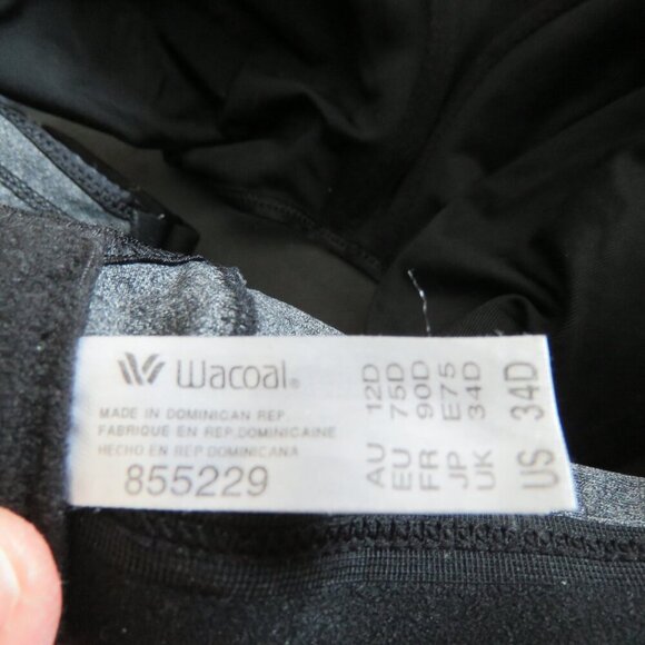 WACOAL Brandi Sport Underwire Bra in Gray Heather Support Athleisure - Size 34D - Picture 12 of 12